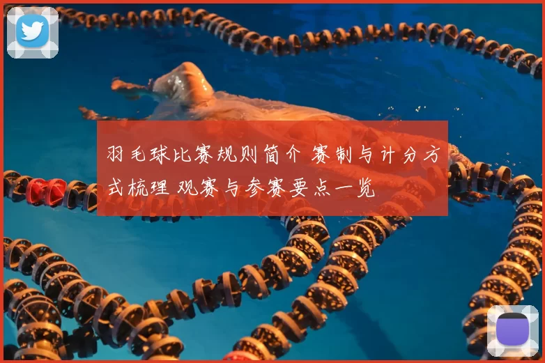 羽毛球比赛规则简介 赛制与计分方式梳理 观赛与参赛要点一览